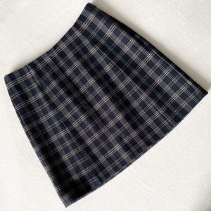Babaton Modern Check Mini Skirt